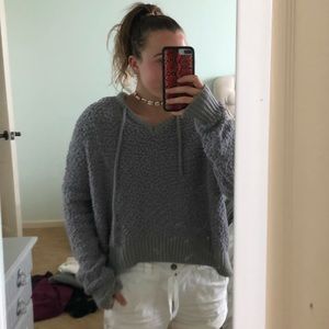 Grey fluffy top/sweatshirt